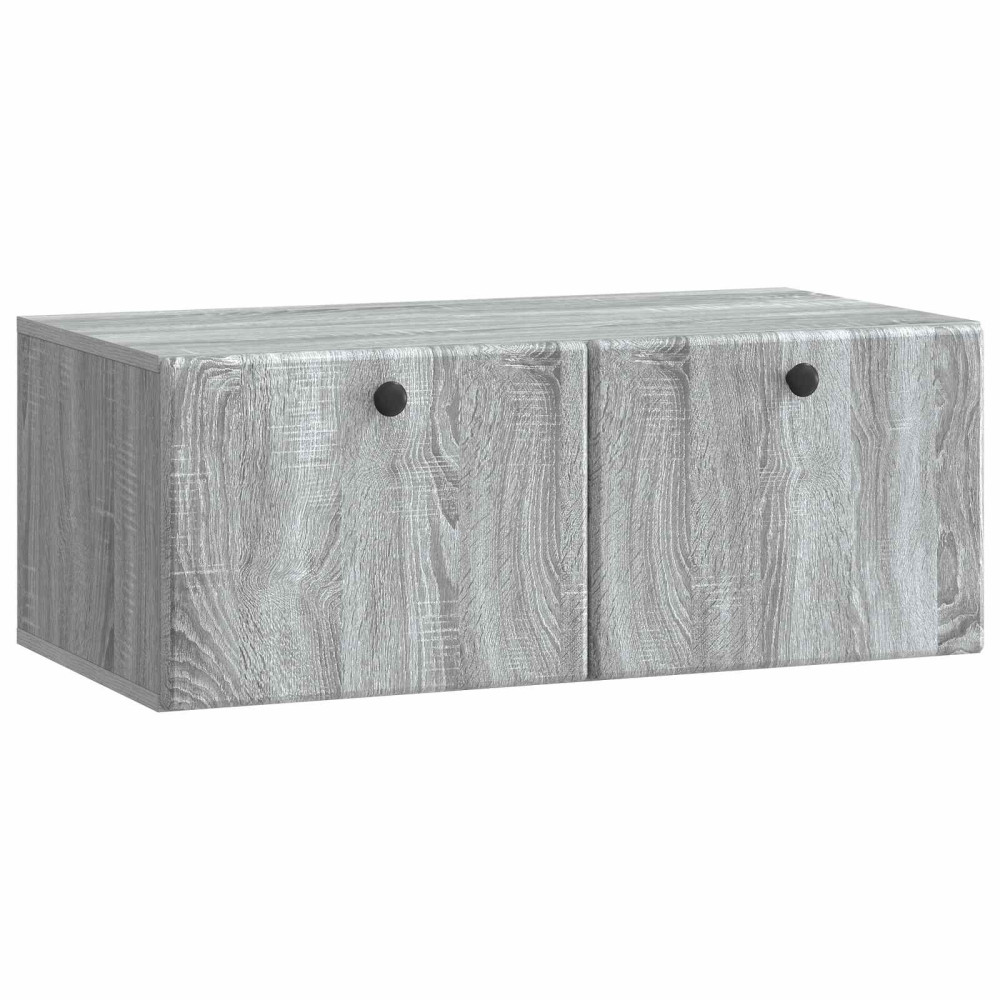 Väggmonterad TV-bänk Grå sonoma-ek 78,5 x 41 x 30 cm
