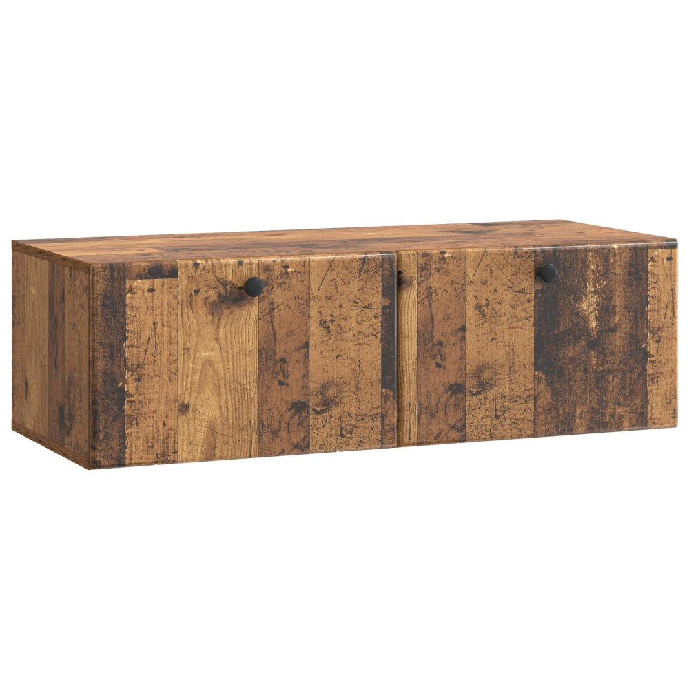Väggmonterad TV-bänk Väggmonterad Gammalt trä 98 x 41 x 30 cm