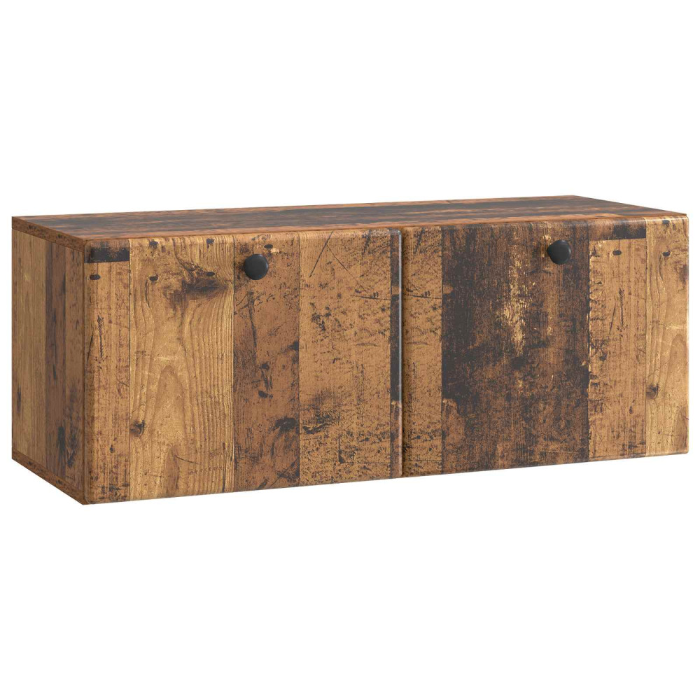 Väggmonterad TV-bänk Väggmonterad Gammalt trä 78,5 x 31 x 30 cm