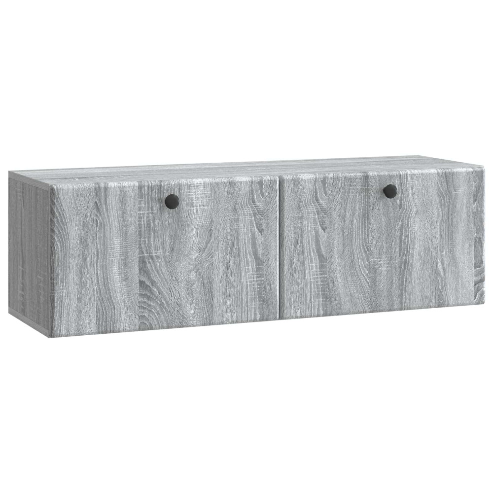 Väggmonterad TV-bänk Väggmonterad Grå sonoma-ek 98 x 31 x 30 cm