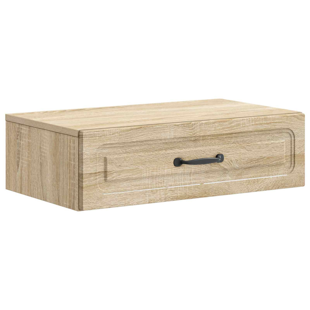 Väggmonterad sidobord Sonoma-ek 59 x 34,5 x 17 cm
