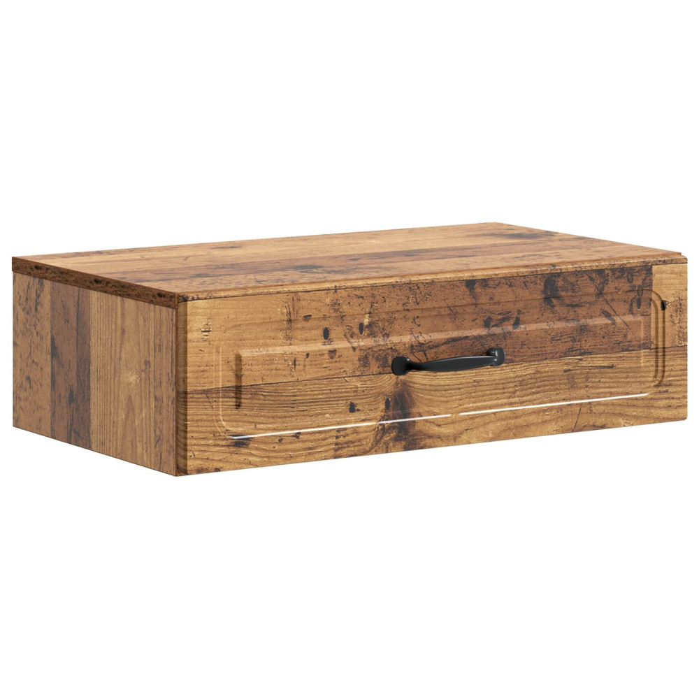 Väggmonterad sidobord Gammalt trä 59 x 34,5 x 17 cm