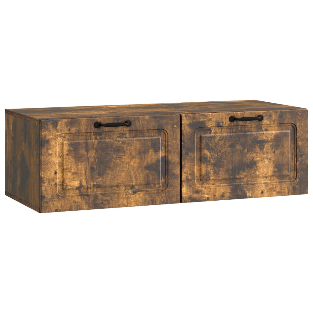 Väggmonterad TV-bänk Rökt ek 98 x 41 x 30 cm Konstruerat trä