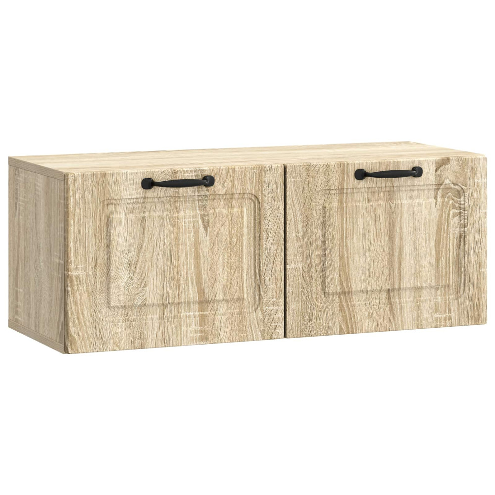 Väggmonterad TV-bänk Väggmonterad Sonoma-ek 78,5 x 31 x 30 cm
