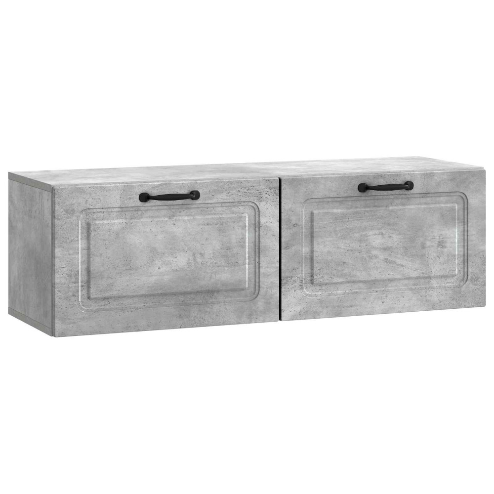 Väggmonterad TV-bänk Betonggrå 98 x 31 x 30 cm Konstruerat trä