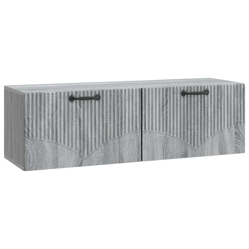 Väggmonterad TV-bänk Väggmonterad Grå sonoma-ek 98 x 31 x 30 cm