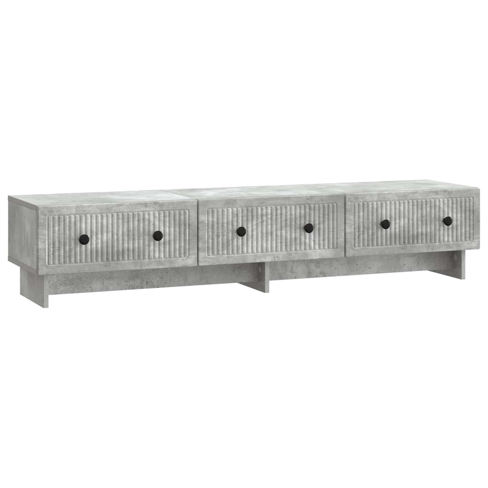 TV-skåp med låda Betonggrå 147 x 34,5 x 30 cm Konstruerat trä
