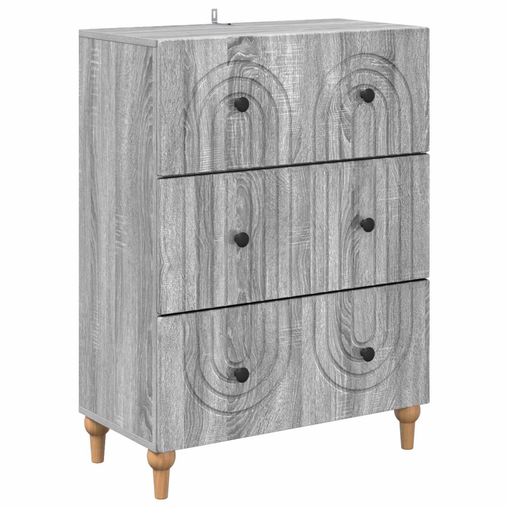 Lådans skåp Grå sonoma-ek 66 x 34,5 x 90 cm Konstruerat trä