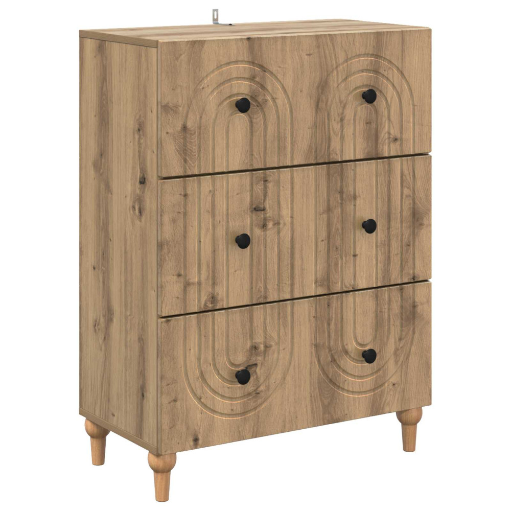 Lådans skåp Artisan-ek 66 x 34,5 x 90 cm Konstruerat trä