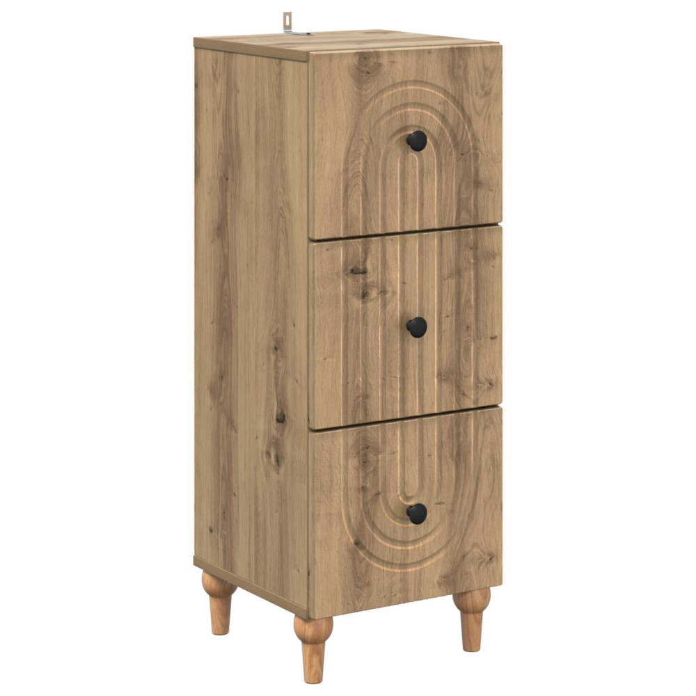 Lådans skåp Artisan-ek 33 x 34,5 x 90 cm Konstruerat trä