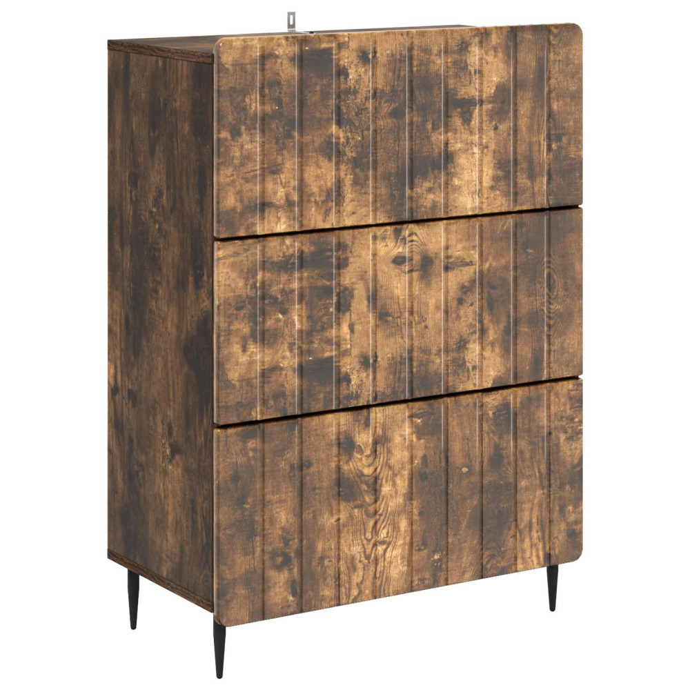 Lådans skåp Rökt ek 66 x 34,5 x 92 cm Konstruerat trä