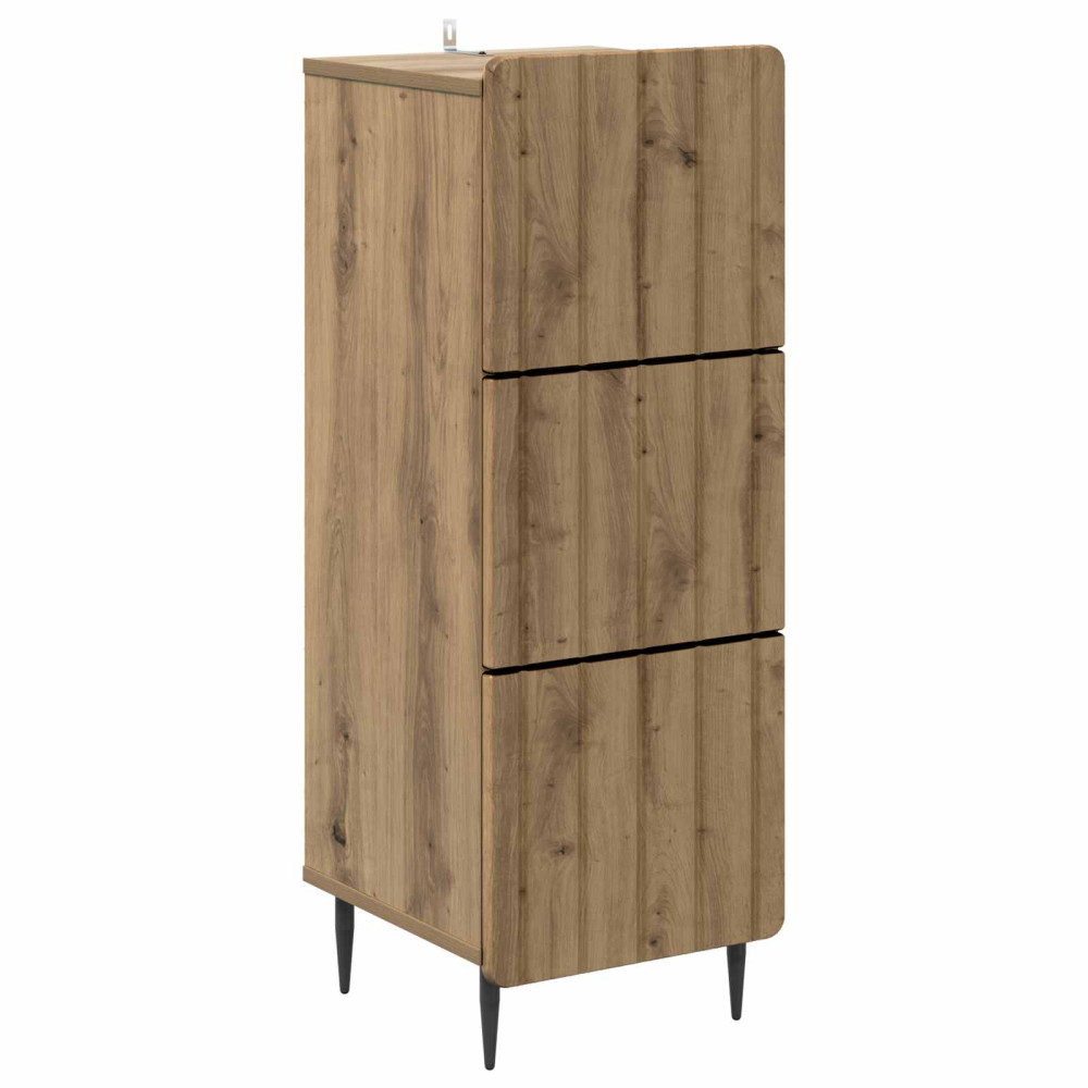 Lådans skåp Artisan-ek 33 x 34,5 x 92 cm Konstruerat trä