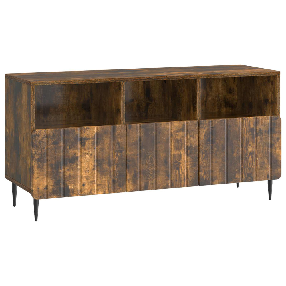 TV-skåp med låda Rökt ek 102 x 34,5 x 50 cm Konstruerat trä