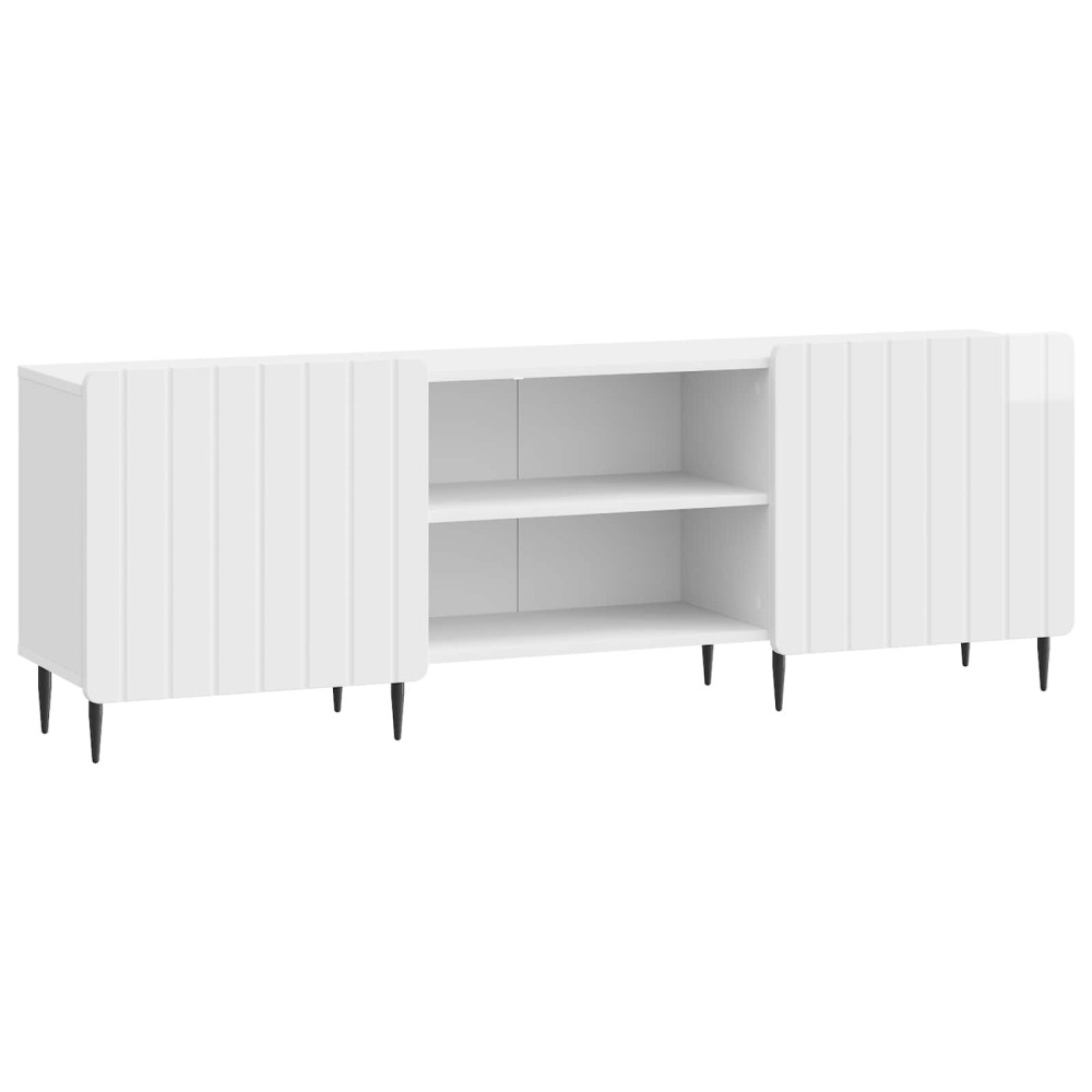 TV-skåp Vit högglans 150 x 31 x 52 cm Konstruerat trä