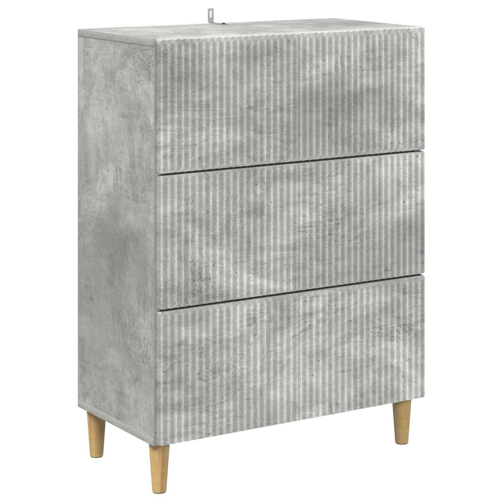 Lådans skåp Betonggrå 66 x 34,5 x 90 cm Konstruerat trä