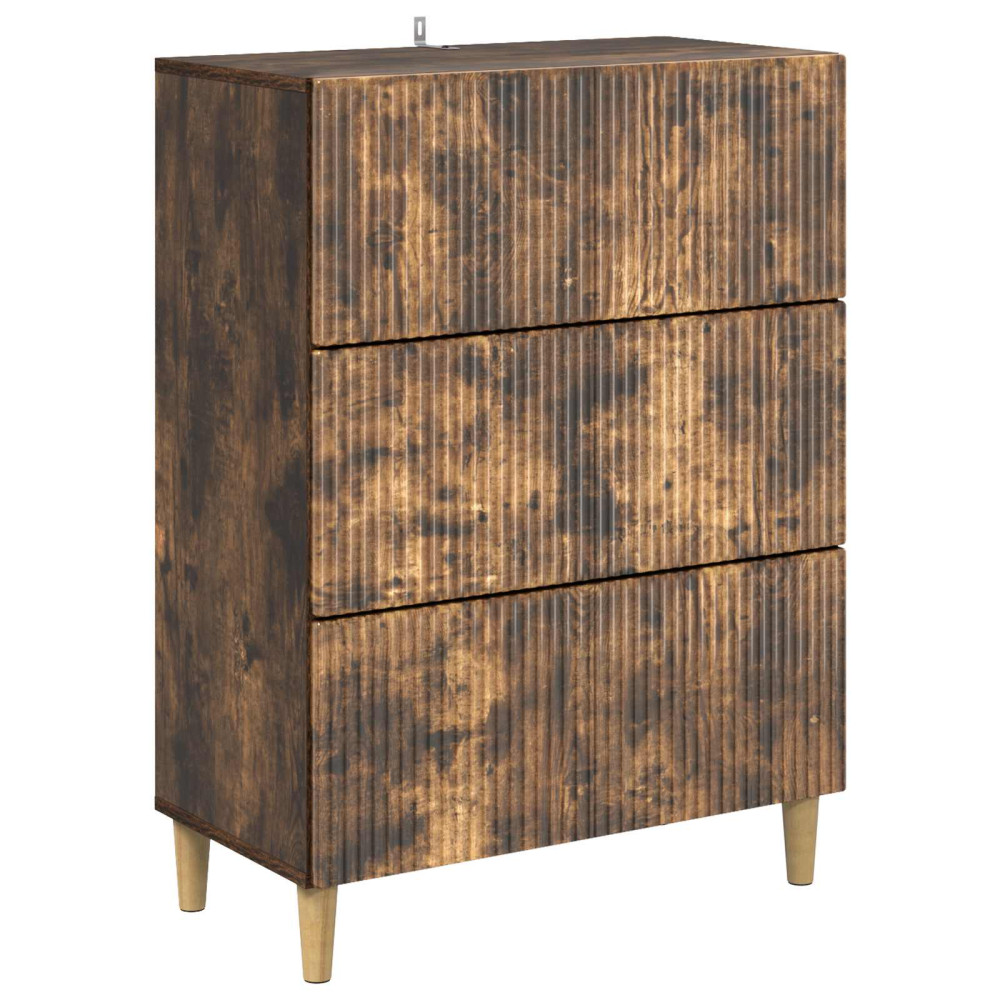 Lådans skåp Rökt ek 66 x 34,5 x 90 cm Konstruerat trä