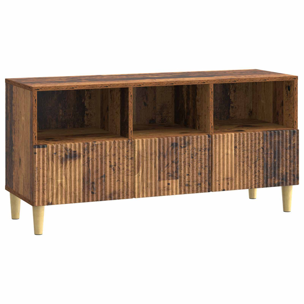 TV-skåp med låda Gammalt trä 102 x 34,5 x 50 cm Konstruerat trä