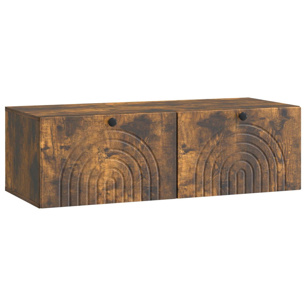 Väggmonterad TV-bänk Rökt ek 99 x 41 x 30 cm Konstruerat trä
