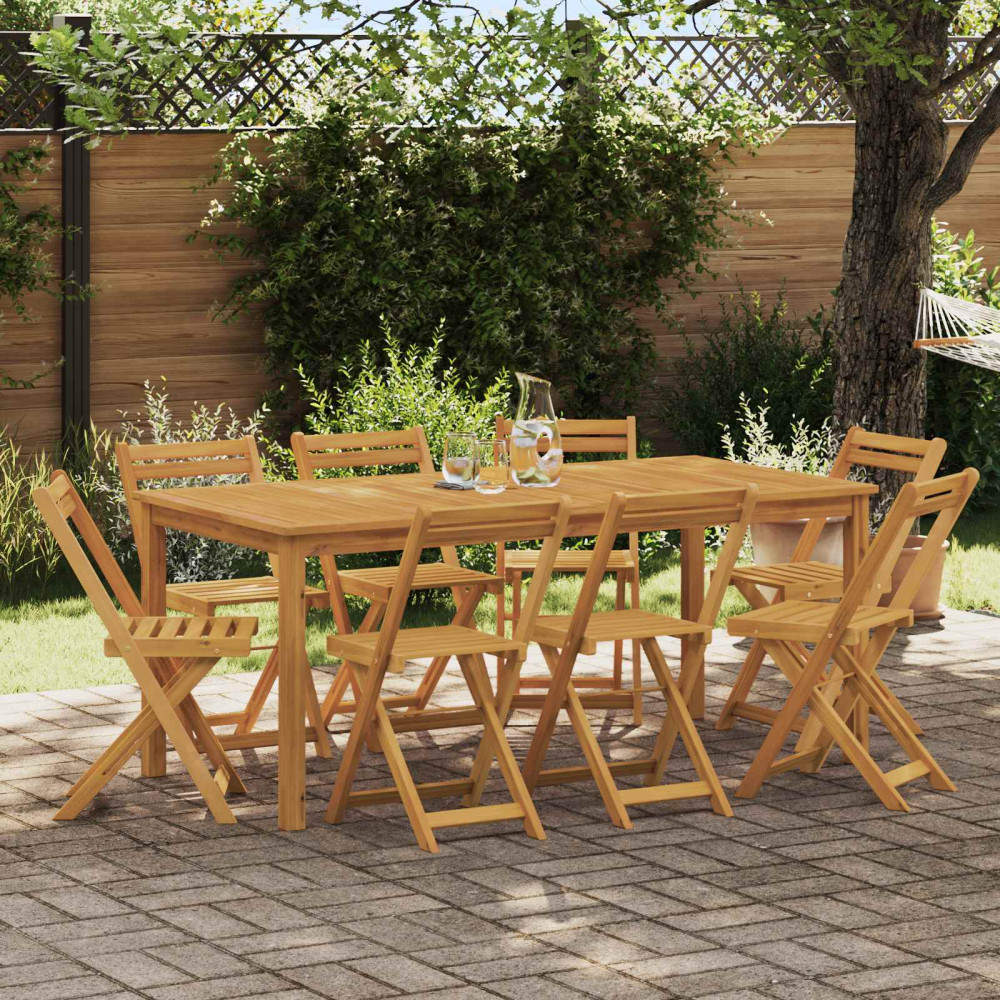 Utemöbler Bistro Stolar 8 pcs Naturlig 40 x 53 x 80 cm