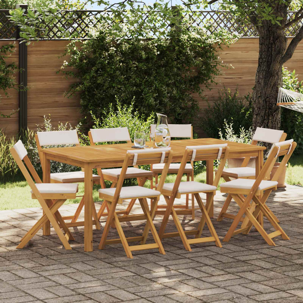 Utemöbler Bistro Stolar 8 pcs Gräddvit 40 x 53 x 80 cm