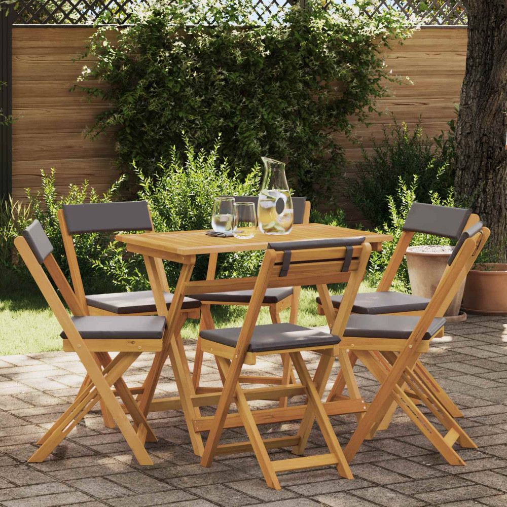 Utemöbler Bistro Stolar 6 pcs Mörkgrå 40 x 53 x 80 cm