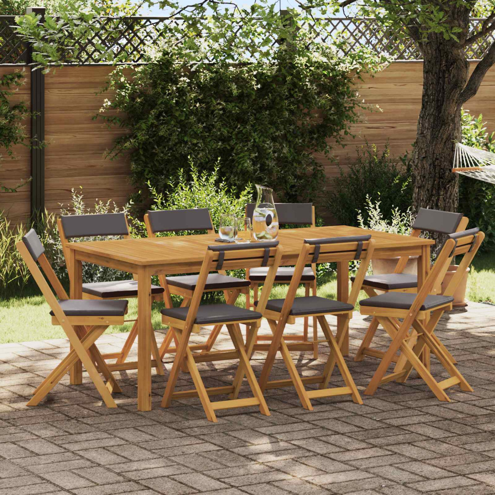 Utemöbler Bistro Stolar 8 pcs Mörkgrå 40 x 53 x 80 cm