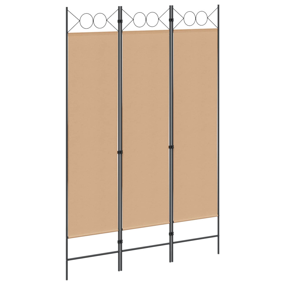 3-panelers rumskärm Beige 120 x 180 cm Tyg