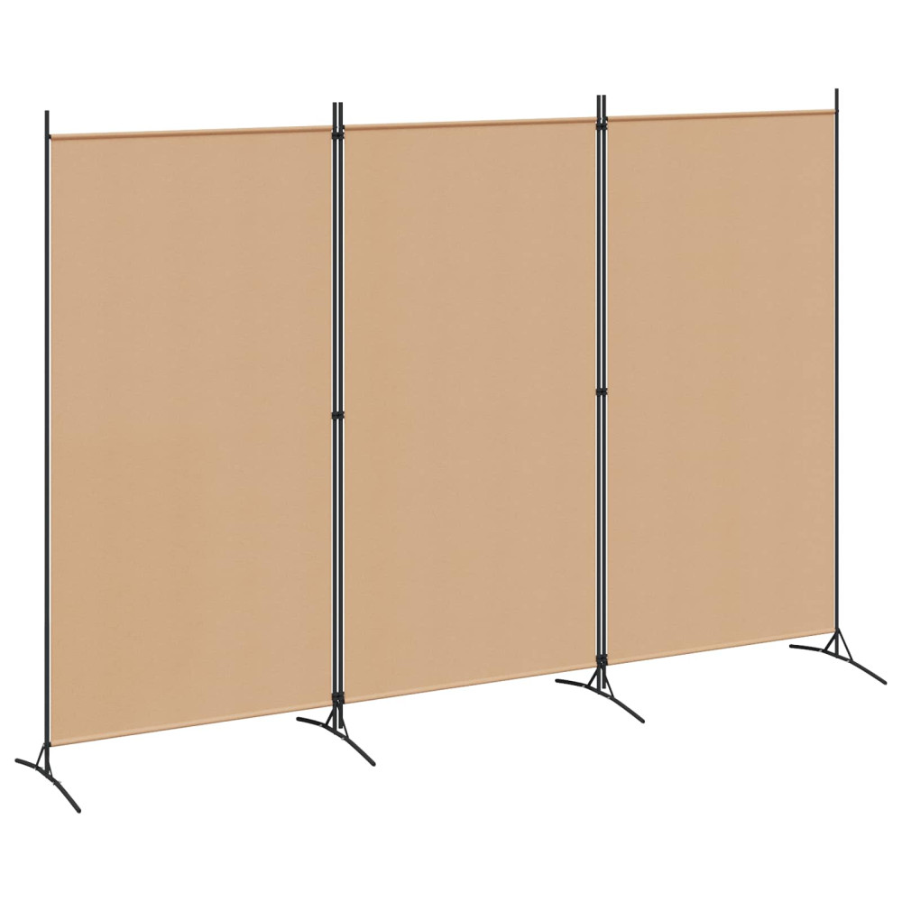 3-panelers rumsavdelare Beige 260 x 180 cm Tyg