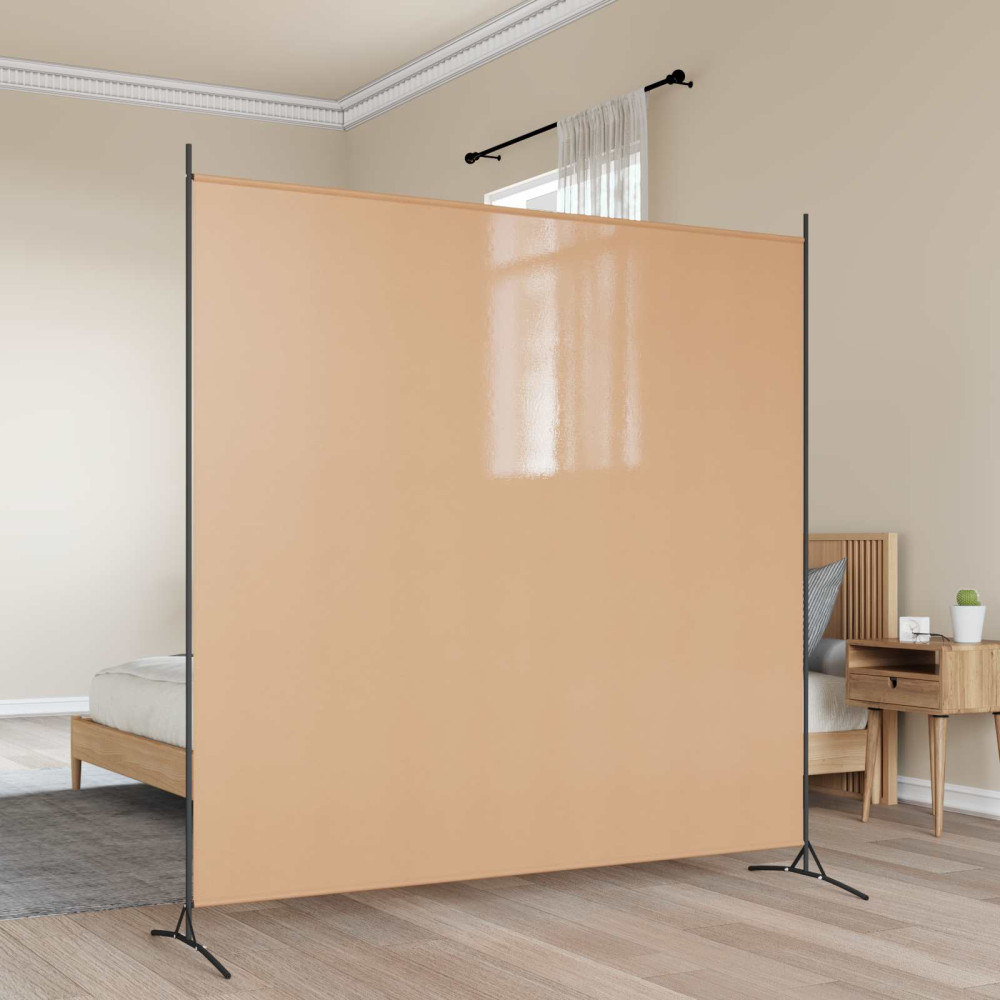 Singelpanel rumsavdelare Beige 175 x 180 cm Tyg