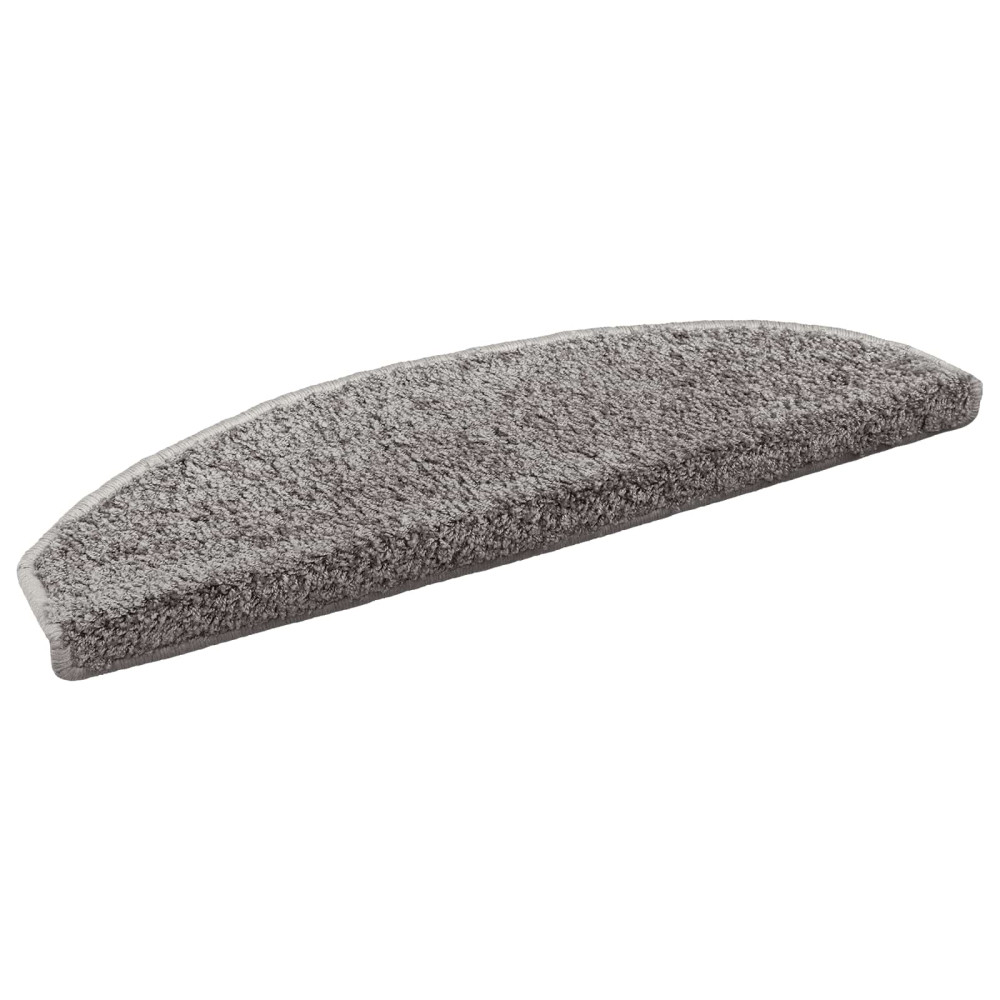 Självhäftande trappmattor 15 pcs Grå 80 x 24,5 x 3,5 cm