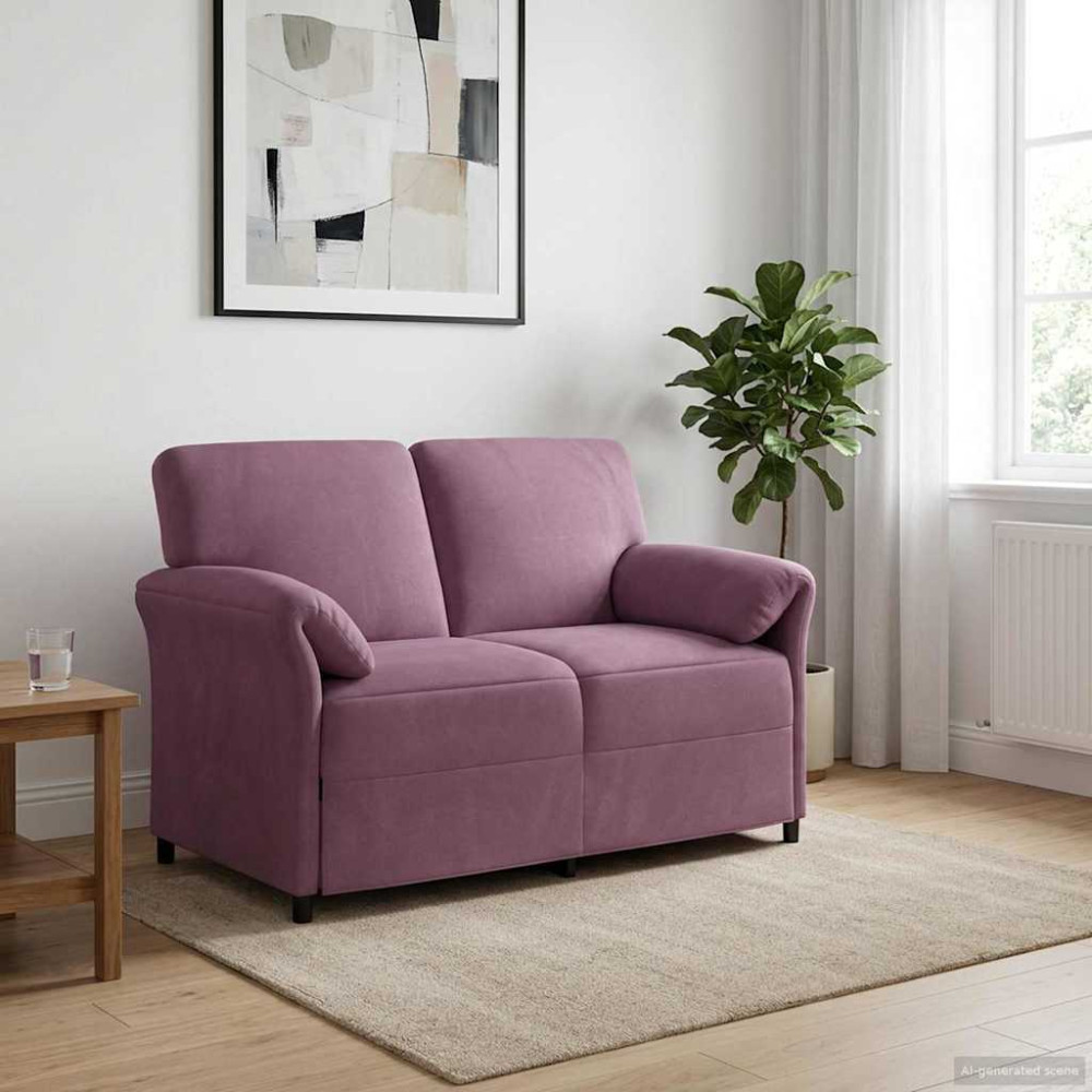 2-sits soffa Lila 138 x 83 x 95 cm Sammet