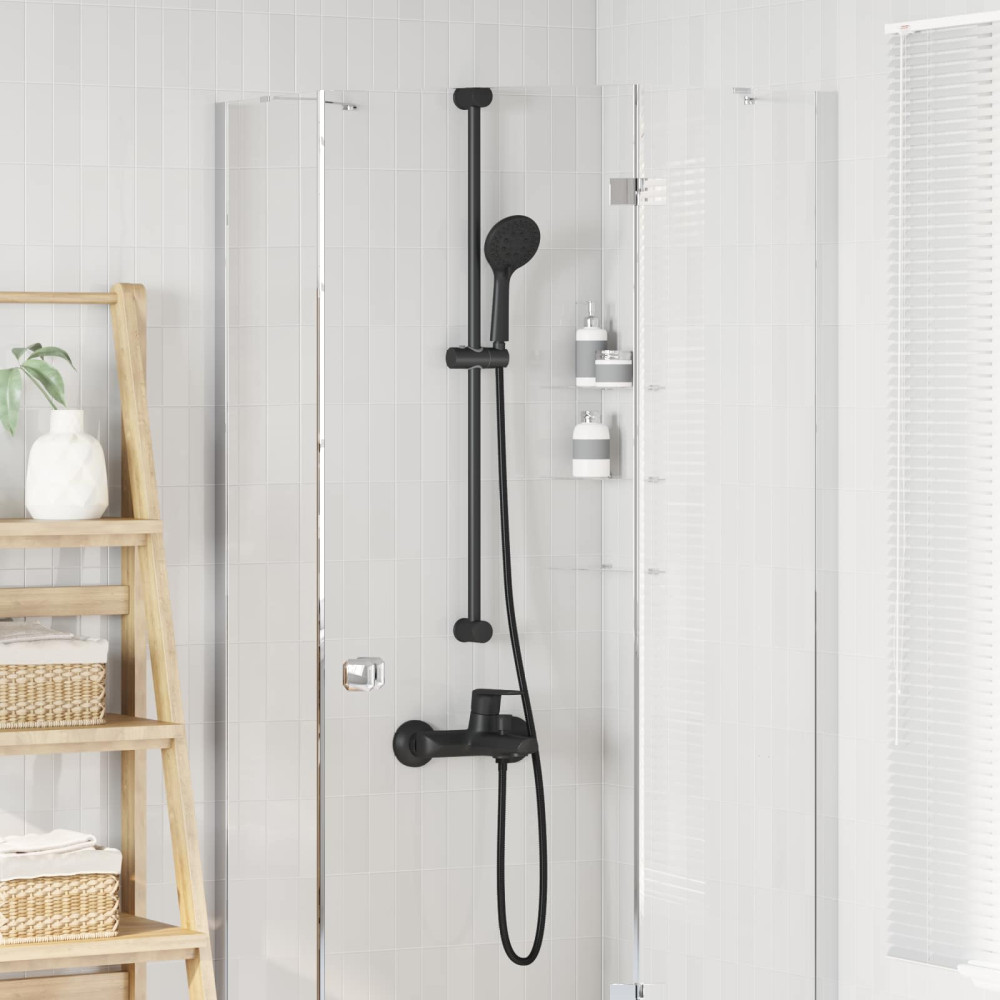 Duschhuvud Set Svart 150 cm Rostfritt stål