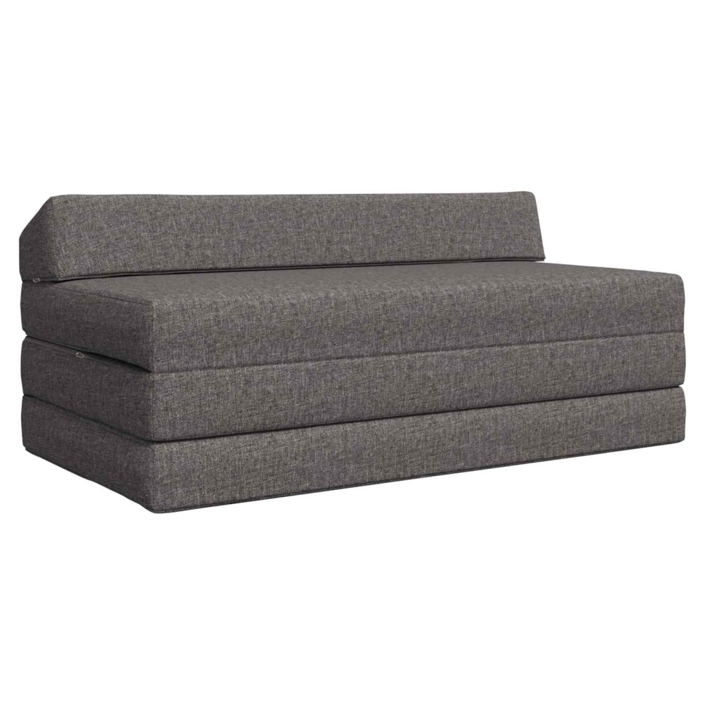 Fällbar Soffbed Ljusgrå 120 x 60 x 49 cm Tyg