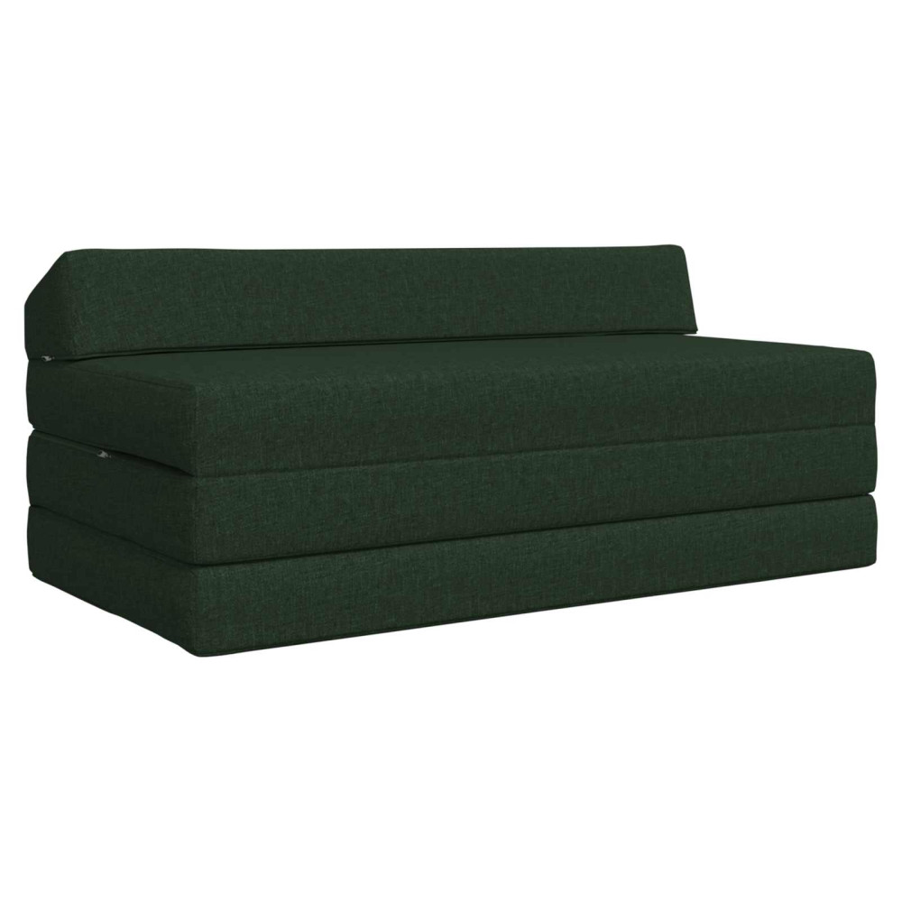 Fällbar Soffbed Mörkgrön 120 x 60 x 49 cm Tyg