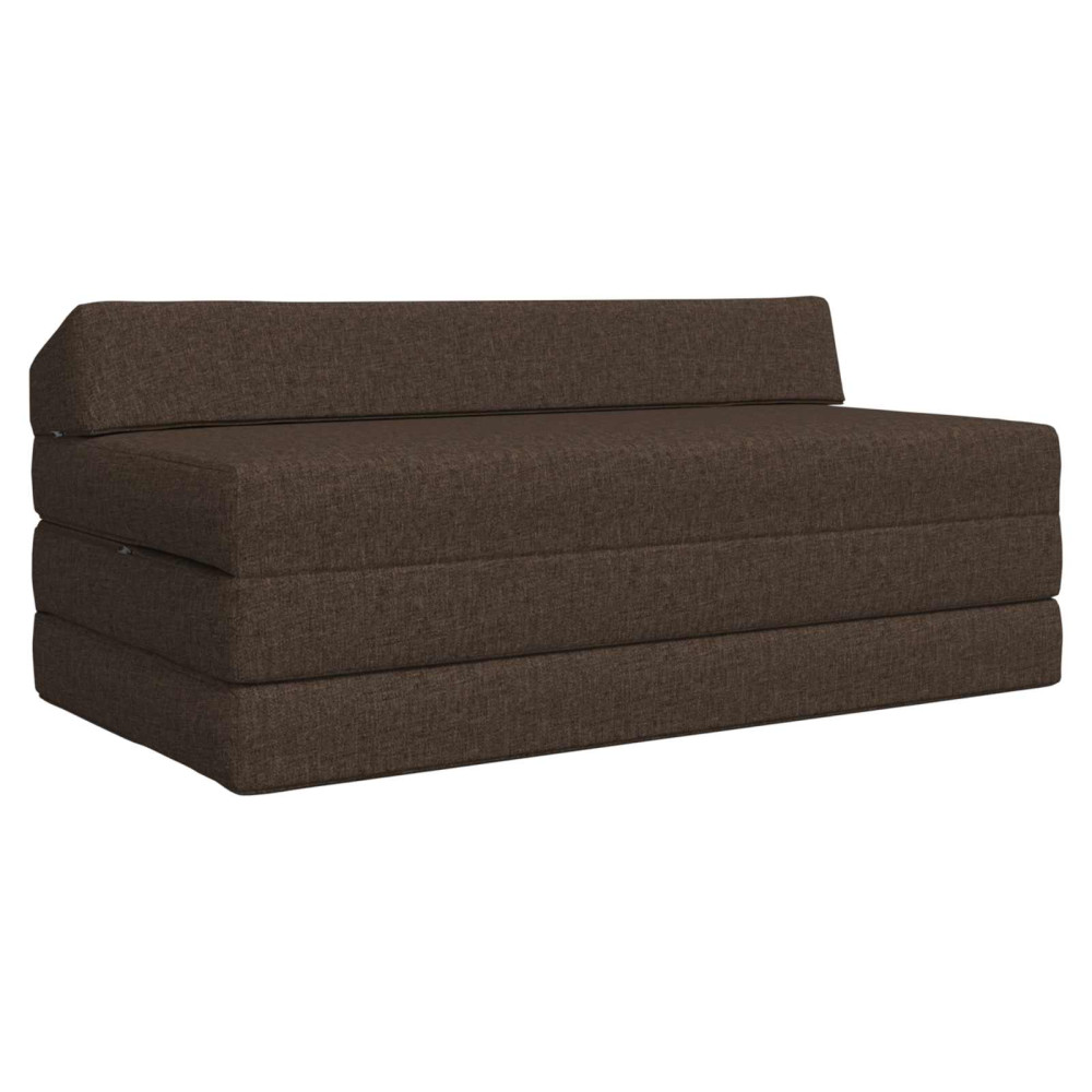 Fällbar Soffbed Taupe 120 x 60 x 49 cm Tyg