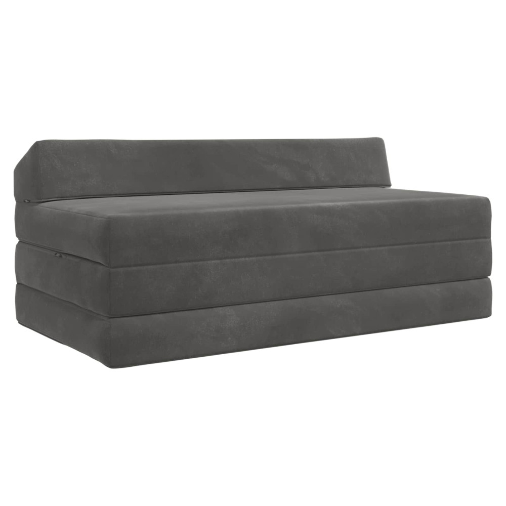 Fällbar Soffbed Mörkgrå 120 x 60 x 49 cm Tyg