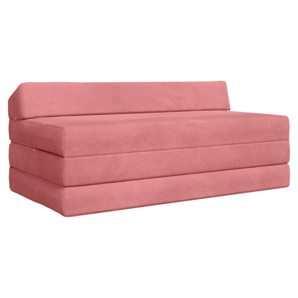 Fällbar Soffbed Rosa 120 x 60 x 49 cm Tyg