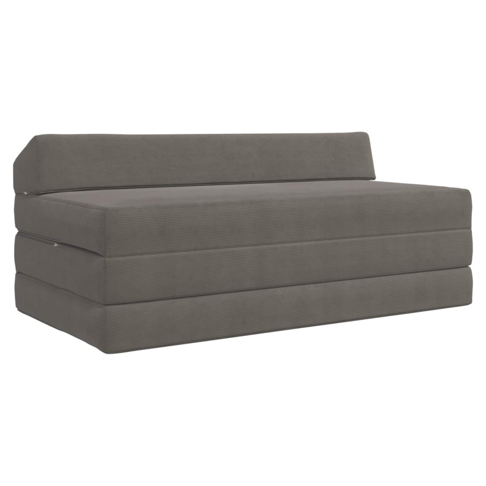 Fällbar Soffbed Ljusgrå 120 x 60 x 49 cm Tyg