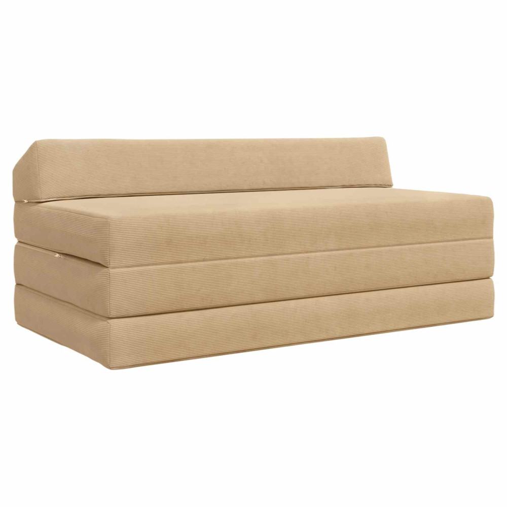 Fällbar Soffbed Grön Grå 120 x 60 x 49 cm Tyg