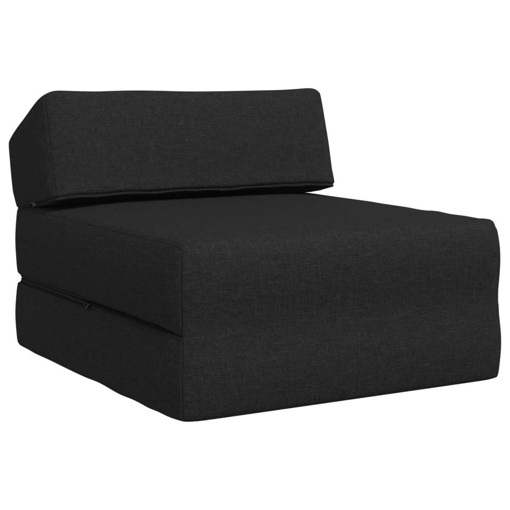 Fällbar Soffbed Svart 60 x 70 x 41 cm Tyg