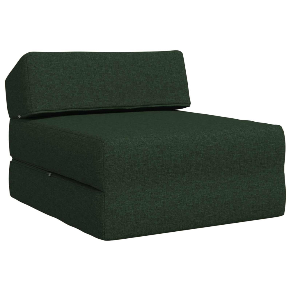 Fällbar Soffbed Mörkgrön 60 x 70 x 41 cm Tyg