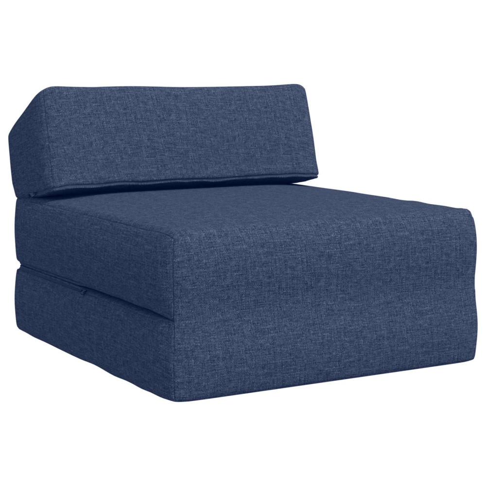 Fällbar Soffbed Blå 60 x 70 x 41 cm Tyg