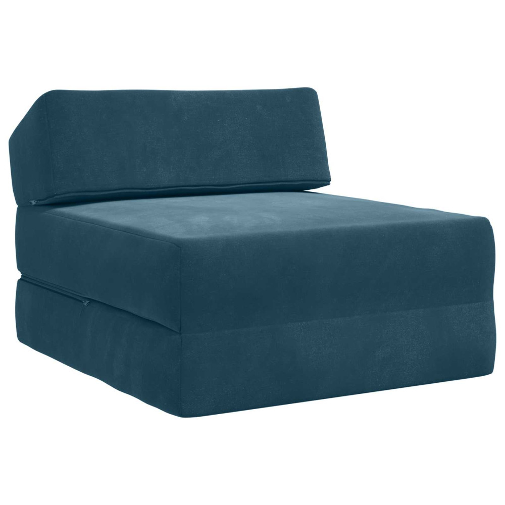 Fällbar Soffbed Blå 60 x 70 x 41 cm Tyg