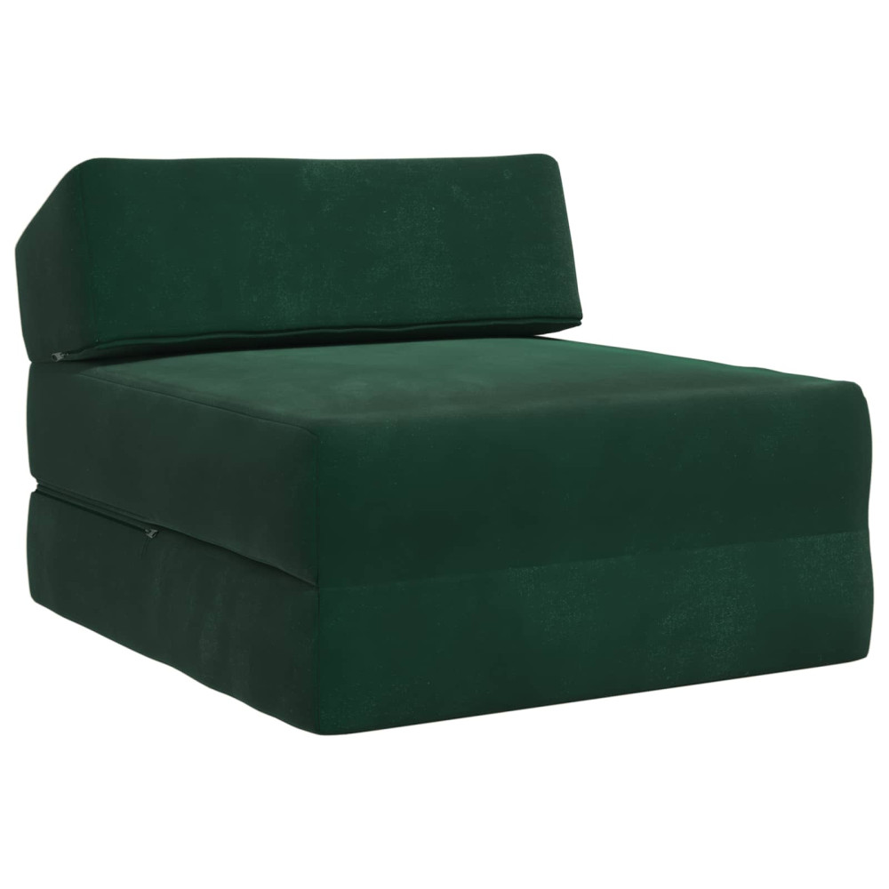 Fällbar Soffbed Mörkgrön 60 x 70 x 41 cm Tyg
