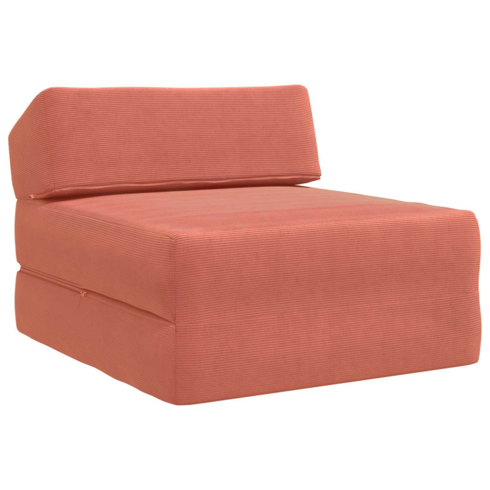 Fällbar Soffbed Röd orange 60 x 70 x 41 cm Tyg