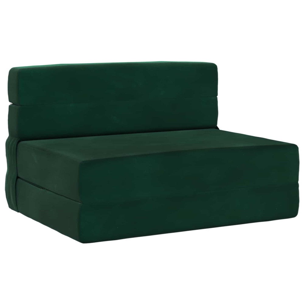 Fällbar Soffbed Mörkgrön 70 x 72 x 60 cm Tyg