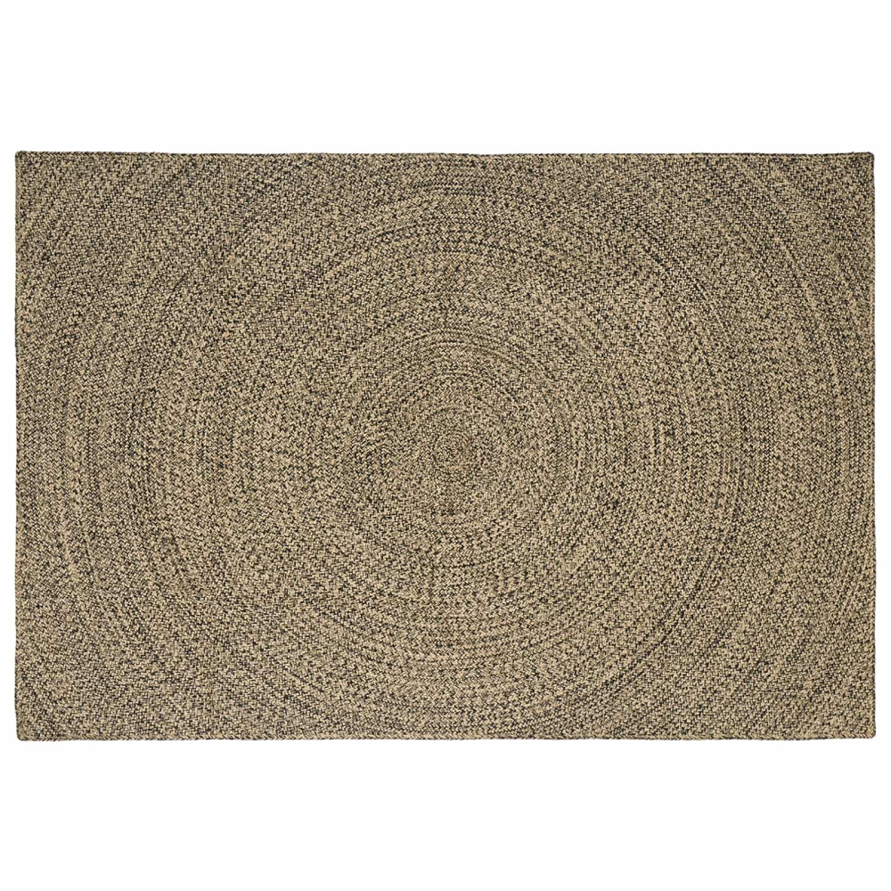 Områdesmattor Naturlig och svart 160 x 230 cm Jute
