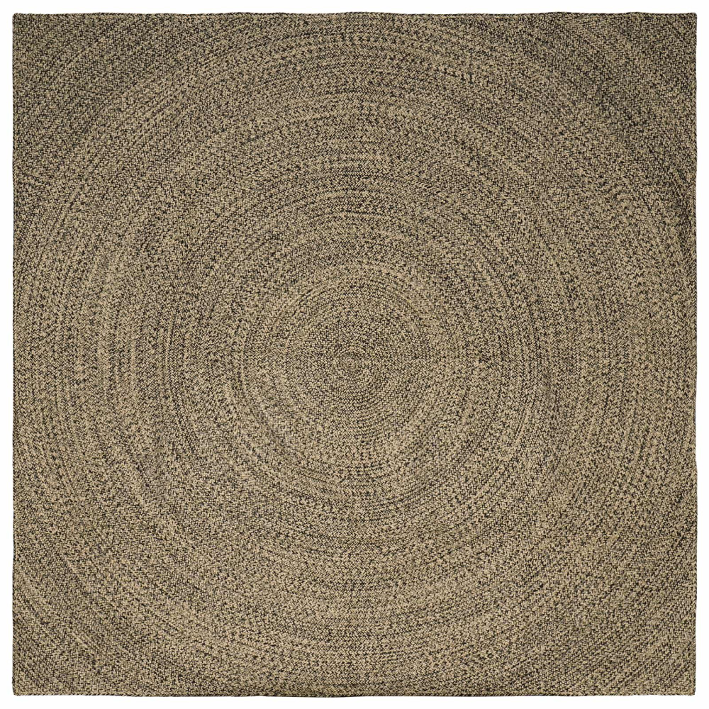 Områdesmattor Naturlig och svart 240 x 240 cm Jute