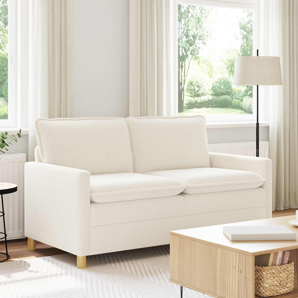 Soffa Gräddvit 156 x 81 x 87,5 cm Tyg