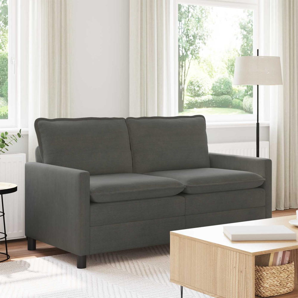 Soffa Mörkgrå 156 x 81 x 87,5 cm Tyg